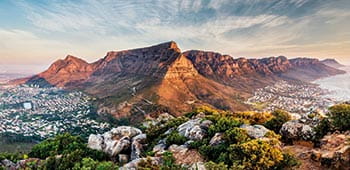Table Mountain dominates the Cape Town skyline